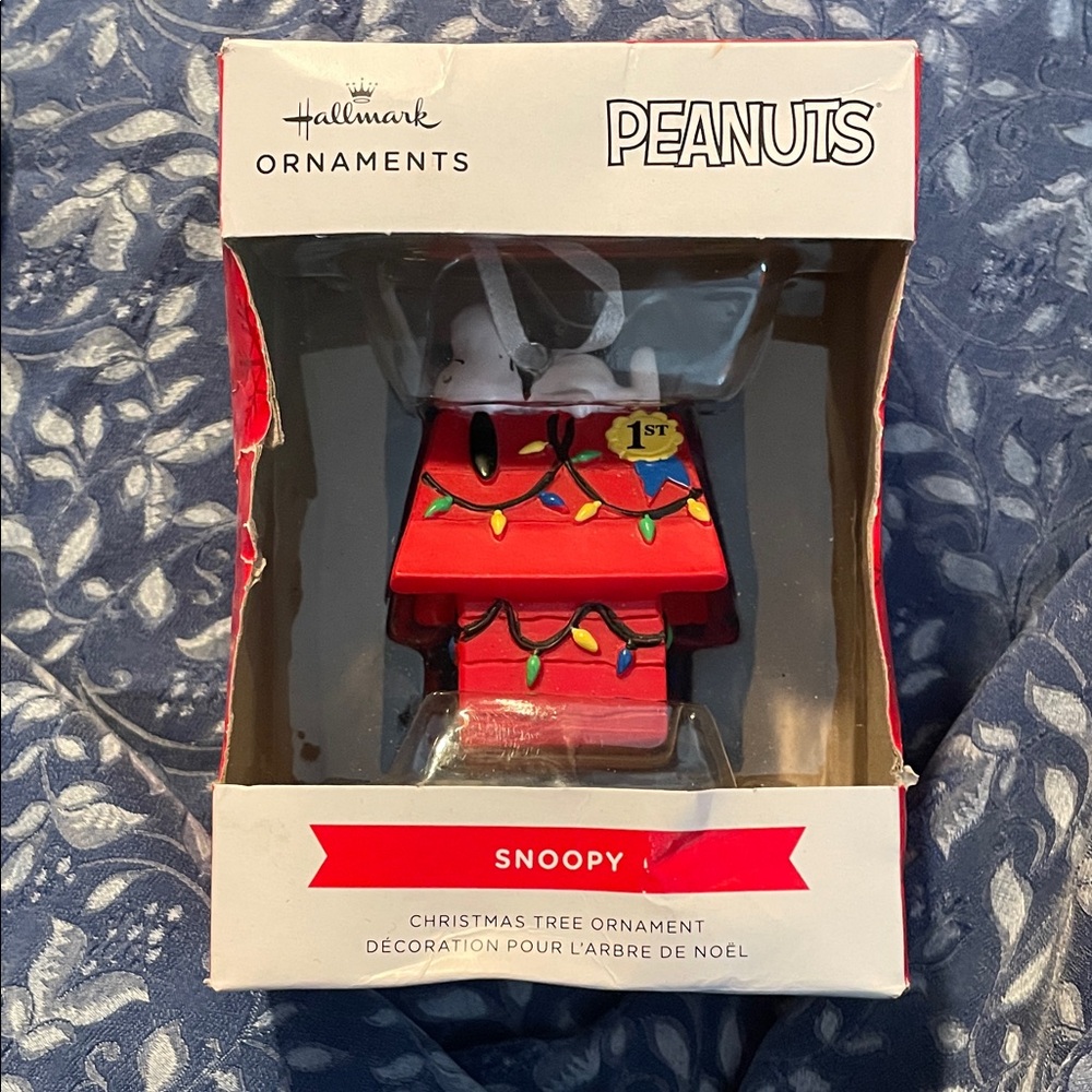 Hallmark Peanuts Snoopy on Holiday Doghouse Christmas Ornament